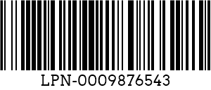 Codice 128 barcode example