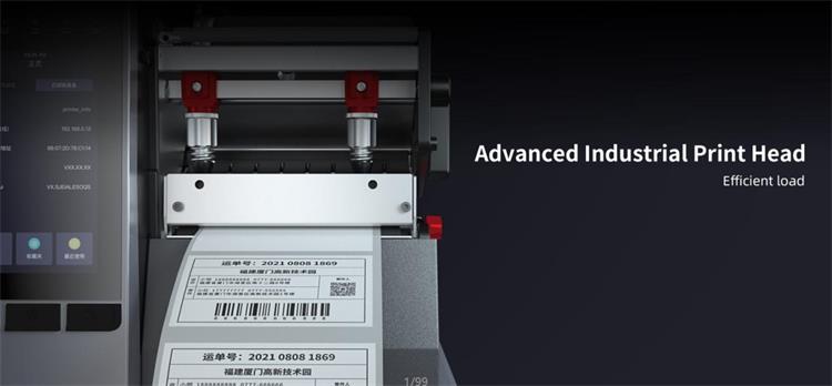 Stampante industriale ad alte prestazioni iDPRT iK4 dotata di testina di stampa industriale avanzata